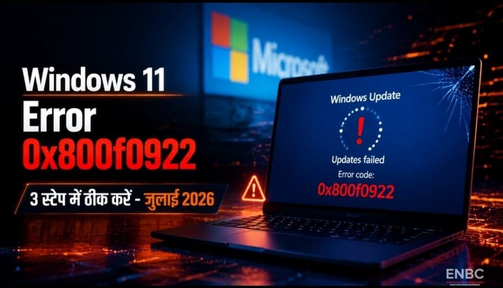 Windows 11 Error 0x800f0922 Fix 3 Step Solution July 2026