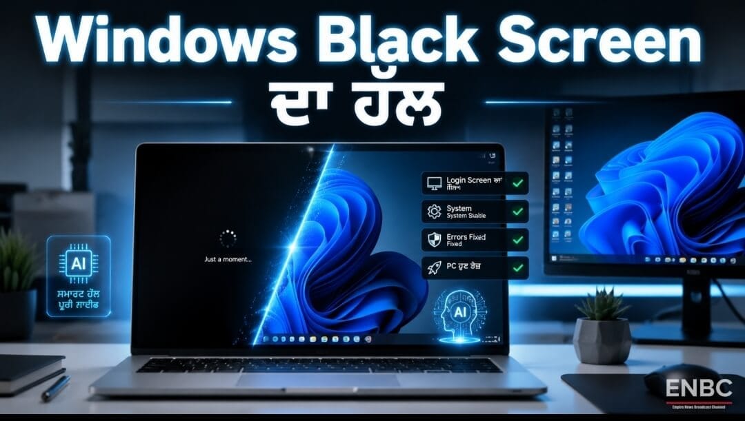 ਵੱਡੀ ਖਬਰ: ਲੌਗਇਨ ਤੋਂ ਬਾਅਦ Windows Black Screen ਆ ਰਹੀ ਹੈ? AI ਨਾਲ 10 ਮਿੰਟ ‘ਚ ਕਰੋ ਠੀਕ, ਨਹੀਂ ਜਾਵੇਗਾ ਡਾਟਾ