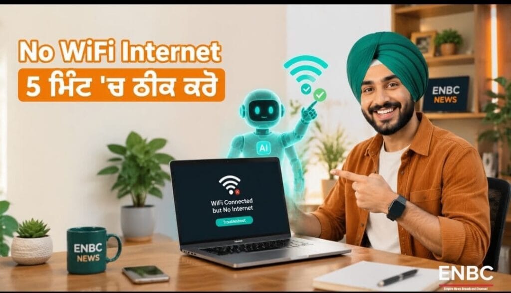 No WiFi internet error on laptop screen fixed with AI help