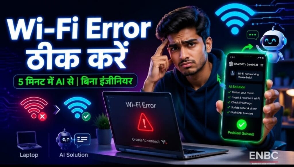 लैपटॉप में Wi-Fi Error ठीक करने का तरीका AI से 5 मिनट में