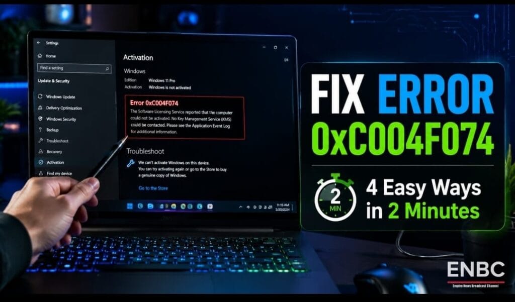Fix Windows Activation Error 0xC004F074 in Windows 10 and Windows 11